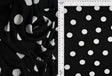 Polka Dot Ribbed Stretch Knit Fabric