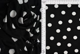 Polka Dot Ribbed Stretch Knit Fabric