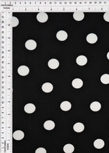 Polka Dot Ribbed Stretch Knit Fabric