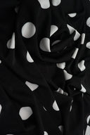 1 Yard Slinky Rib Knit Fabric Polka Dot Print, 1x1 Stretch Soft & Drapey 52/54" Wide