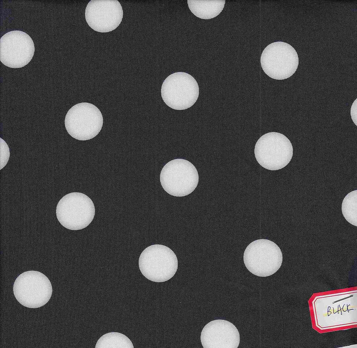 Polka Dot Ribbed Stretch Knit Fabric