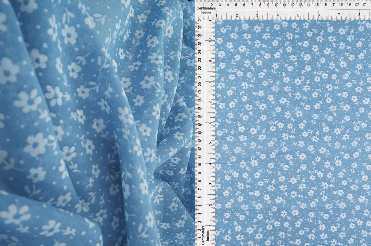 Chiffon Floral Print Woven Fabric 57/58" Lightweight Soft 100% Polyester Material