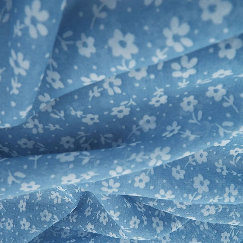 1 Yard Ditsy Floral Hi Multi Chiffon Fabric Lightweight 100% Polyester Semi Sheer 70 GSM, 57/58" Wide