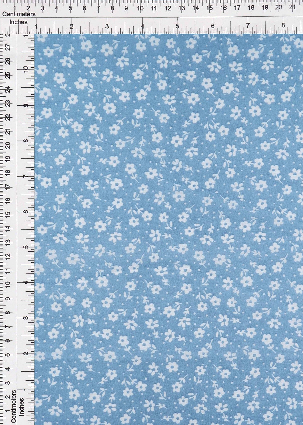 Chiffon Floral Print Blue Woven Fabric