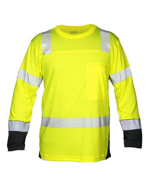 Kishigo Unisex Premium Black Series Cool Touch Class 3 Long Sleeve T-Shirt