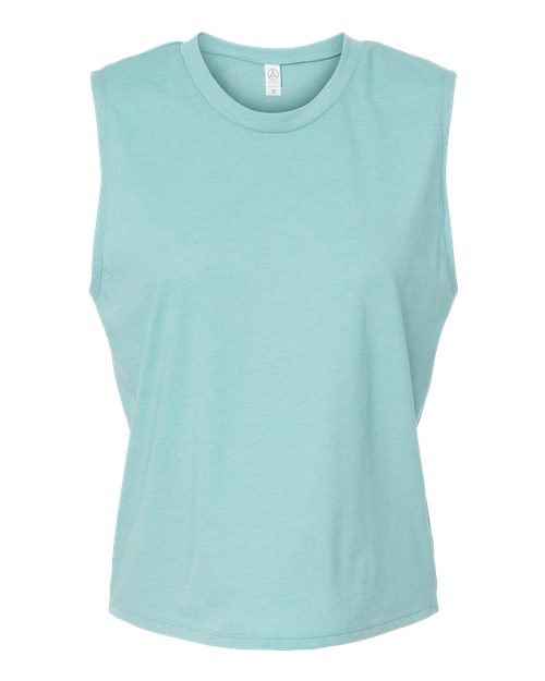 Women's Cotton Jersey CVC Go-To Crop Muscle Tank