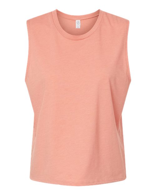 Women's Cotton Jersey CVC Go-To Crop Muscle Tank