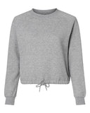 LAT Women's Relaxed Boxy Fleece Crewneck Sweatshirt