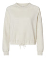 LAT Women's Relaxed Boxy Fleece Crewneck Sweatshirt