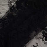 Black Nylon Floral Lace Fabric