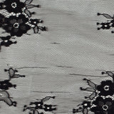 Black Nylon Floral Lace Fabric