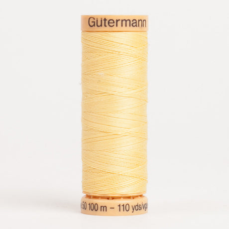 Gutermann Cotton Thread 100m - 1410 Light Yellow