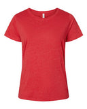 LAT Women's Curvy Collection Fine Jersey Tee