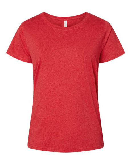 LAT Women's Curvy Collection Fine Jersey Tee