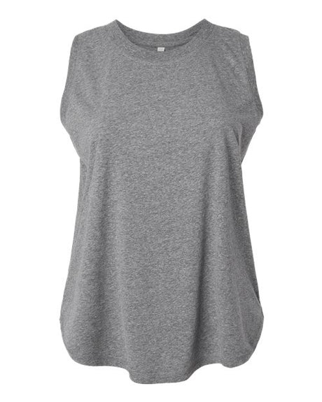 LAT Women's Curvy Relaxed Fine Jersey Tank