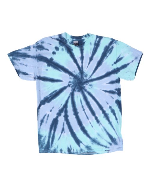 Rainbow Cut-Spiral Tie-Dyed T-Shirt