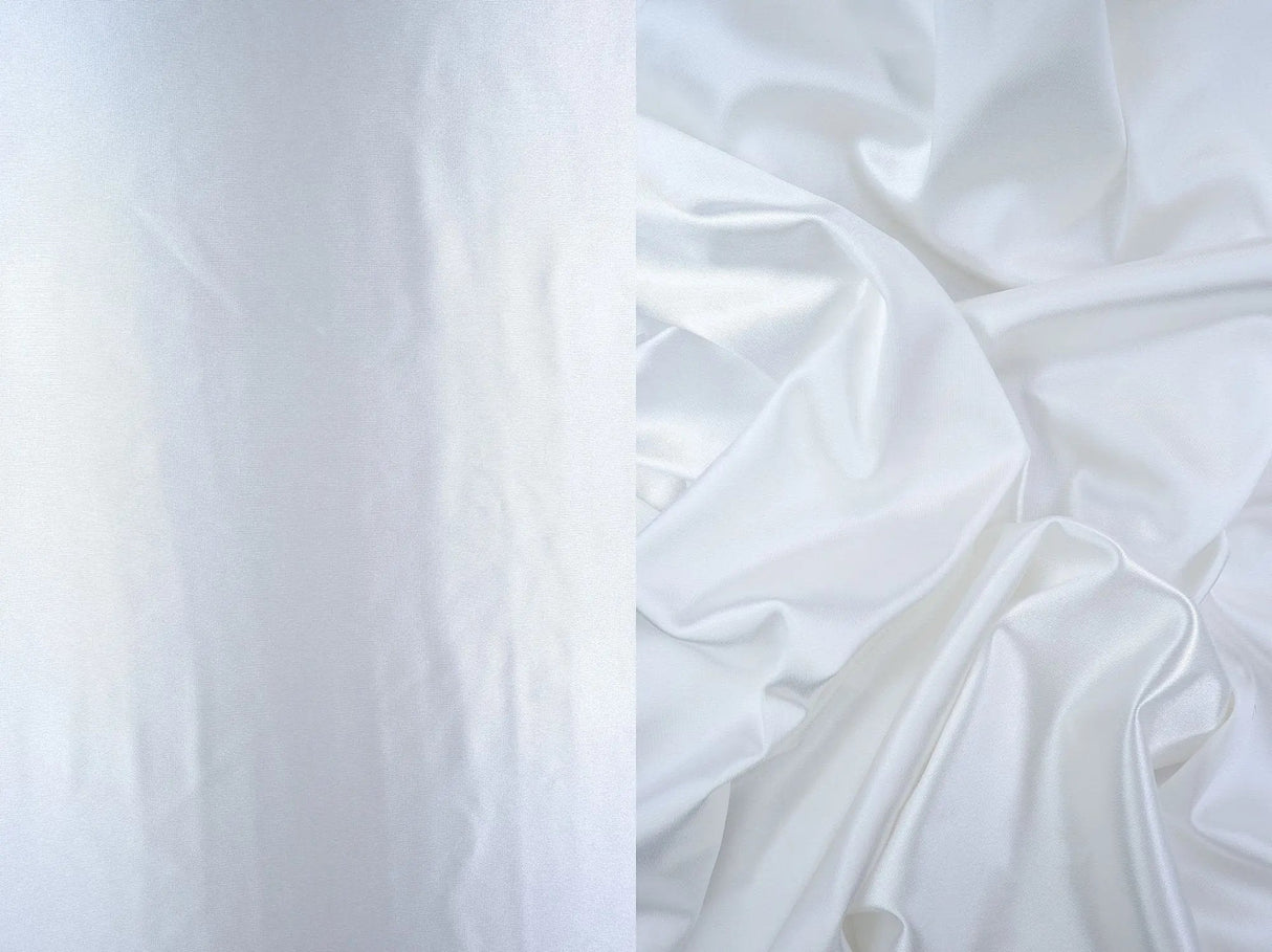 1 Yard Stretch Bridal Satin Fabric 250 GSM, 58/60? Wide Polyester Spandex Blend