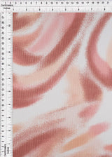 Abstract Marble Ribbed Stretch Knit Fabric