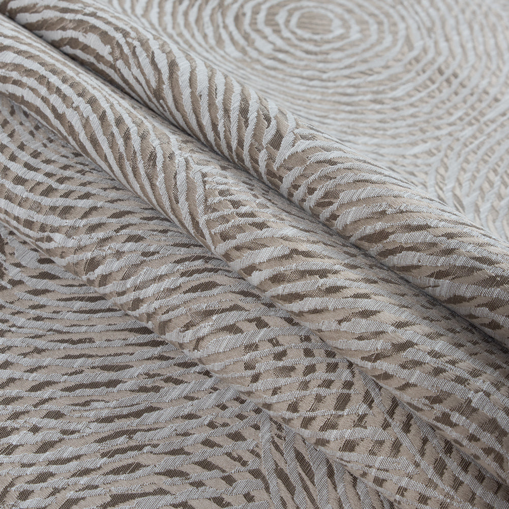 Linen Geometric Swirls on a Cotton and Polyester Woven