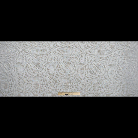 Champagne Geometric Swirls on a Cotton and Polyester Woven