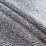 Slate Geometric Swirls on a Cotton and Polyester Woven