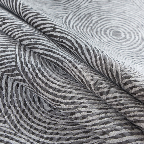 Slate Geometric Swirls on a Cotton and Polyester Woven