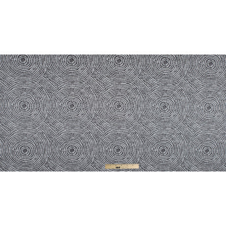 Slate Geometric Swirls on a Cotton and Polyester Woven
