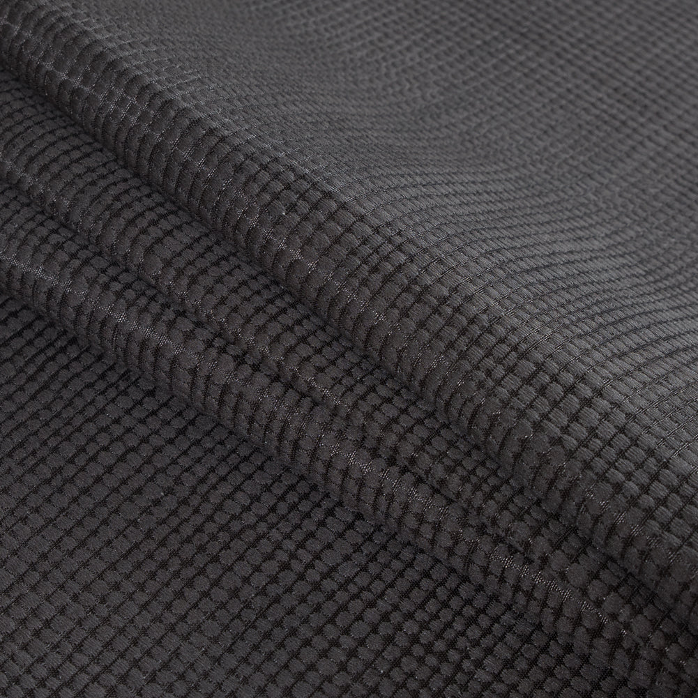 Slate Geometric Cotton and Polyester Woven