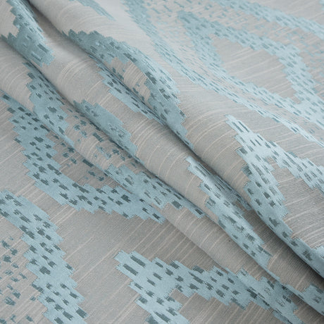 Azure Diamond Woven Cotton and Polyester Blend