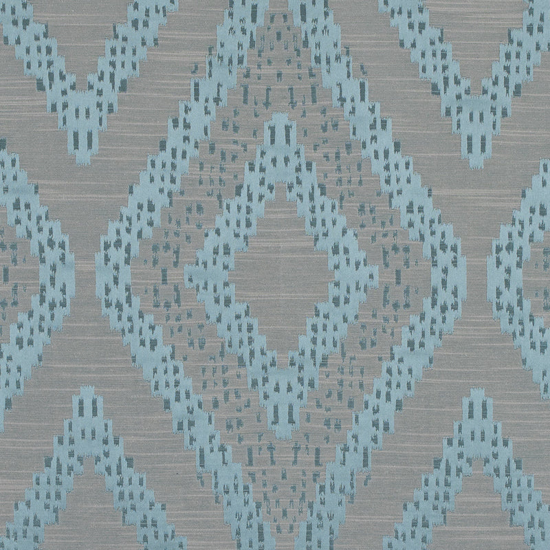 Azure Diamond Woven Cotton and Polyester Blend