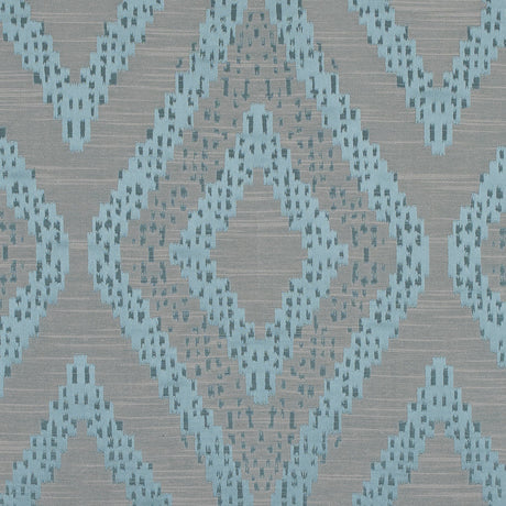 Azure Diamond Woven Cotton and Polyester Blend