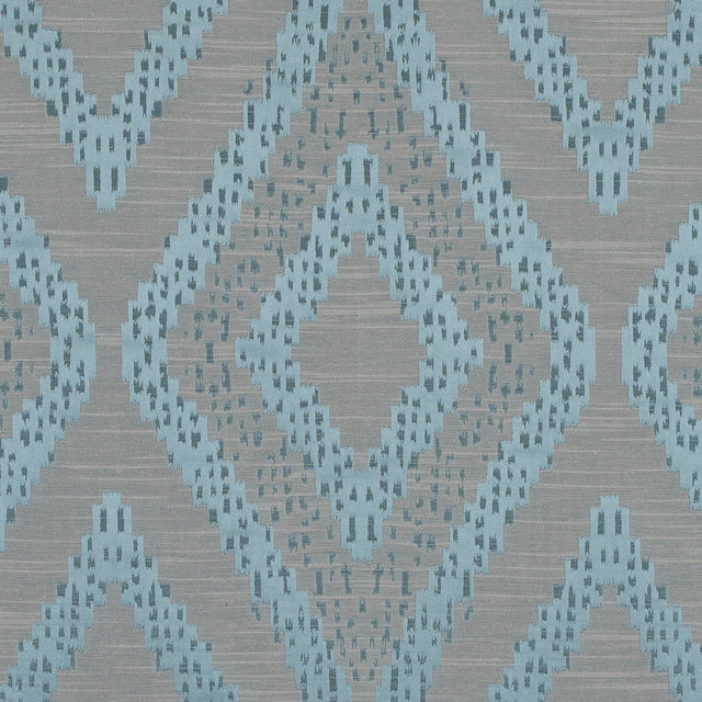 Azure Diamond Woven Cotton and Polyester Blend