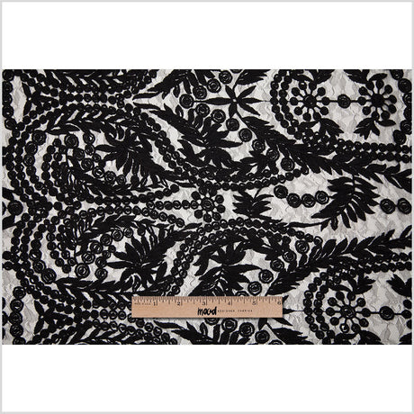 Black Floral Nylon Lace
