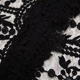 Black Floral Nylon Lace