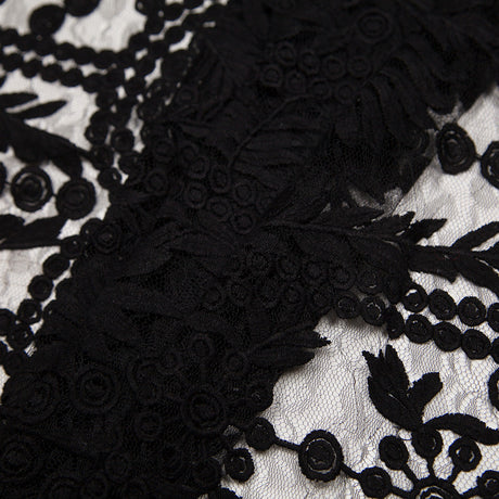 Black Floral Nylon Lace