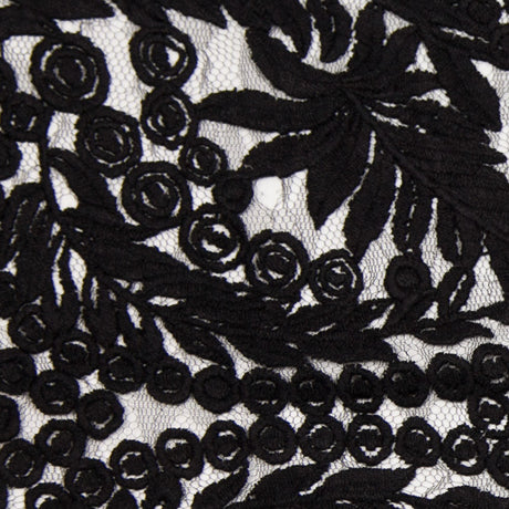 Black Floral Nylon Lace