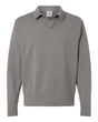 Unisex Garment-Dyed Polo Collar Sweatshirt