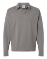 Unisex Garment-Dyed Polo Collar Sweatshirt
