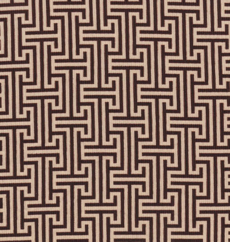 1 Yard 4x2 Yummy Rib Geo Greek Retro Print Knit Fabric, Soft Stretch Polyester Spandex 58/60” Wide