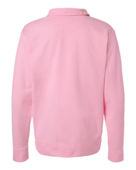 Unisex Garment-Dyed Polo Collar Sweatshirt