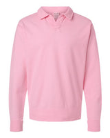 Unisex Garment-Dyed Polo Collar Sweatshirt
