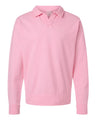 Unisex Garment-Dyed Polo Collar Sweatshirt