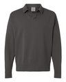 Unisex Garment-Dyed Polo Collar Sweatshirt