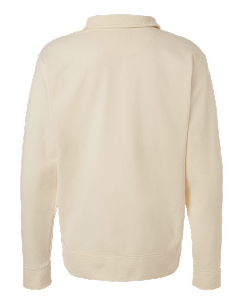 Garment-Dyed Polo Collar Sweatshirt