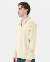 Garment-Dyed Polo Collar Sweatshirt