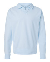 Unisex Garment-Dyed Polo Collar Sweatshirt
