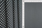 Ribbed Geometric Stretch Knit Fabric