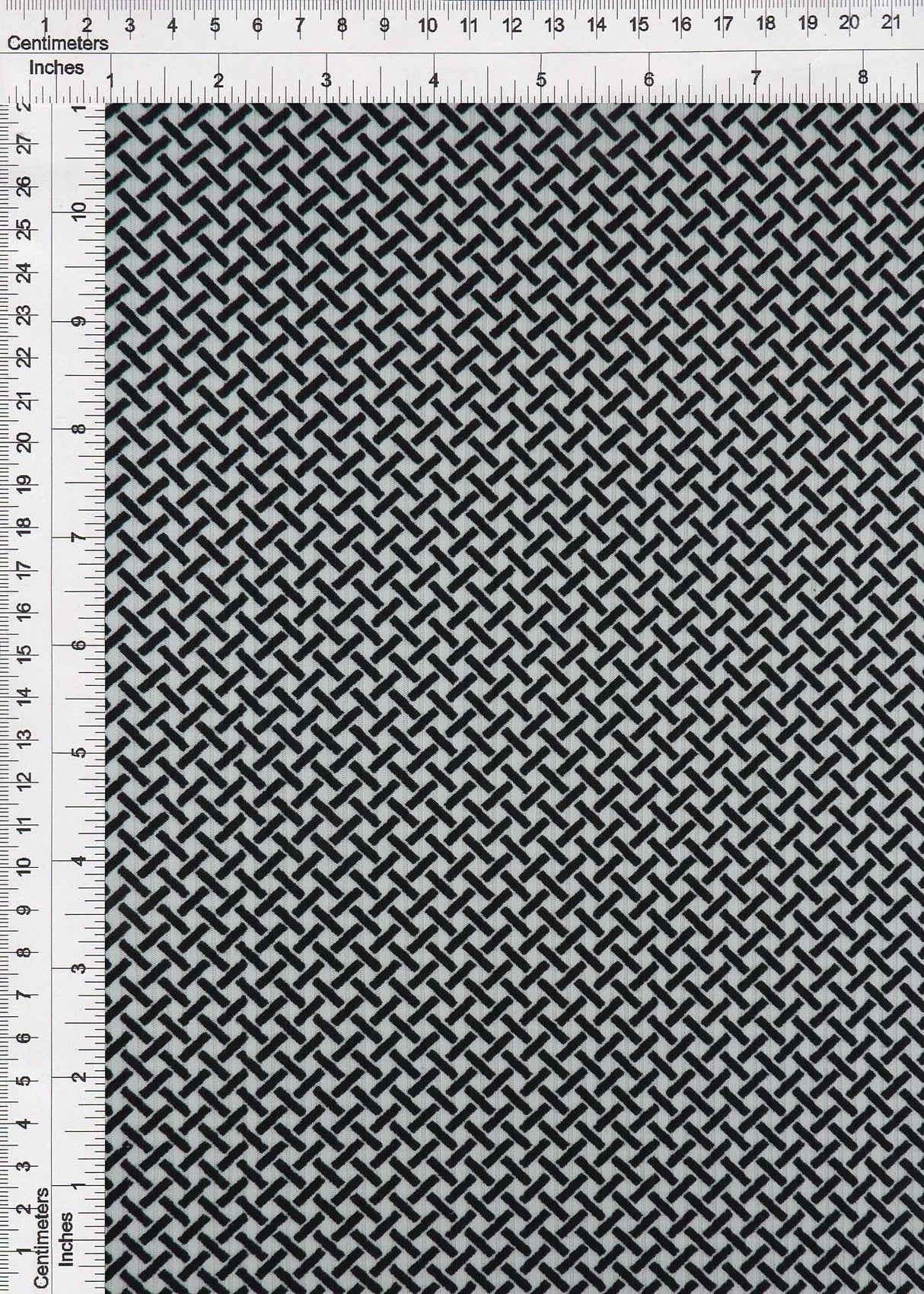 Ribbed Geometric Stretch Knit Fabric