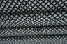 4x2 Yummy Rib Retro Geometric Fabric, Stretch Knit Windowpane Print 58/60" Wide