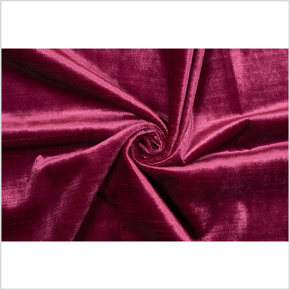 Magenta Polyester Velvet